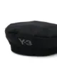 Y-3 logo-print beret hat