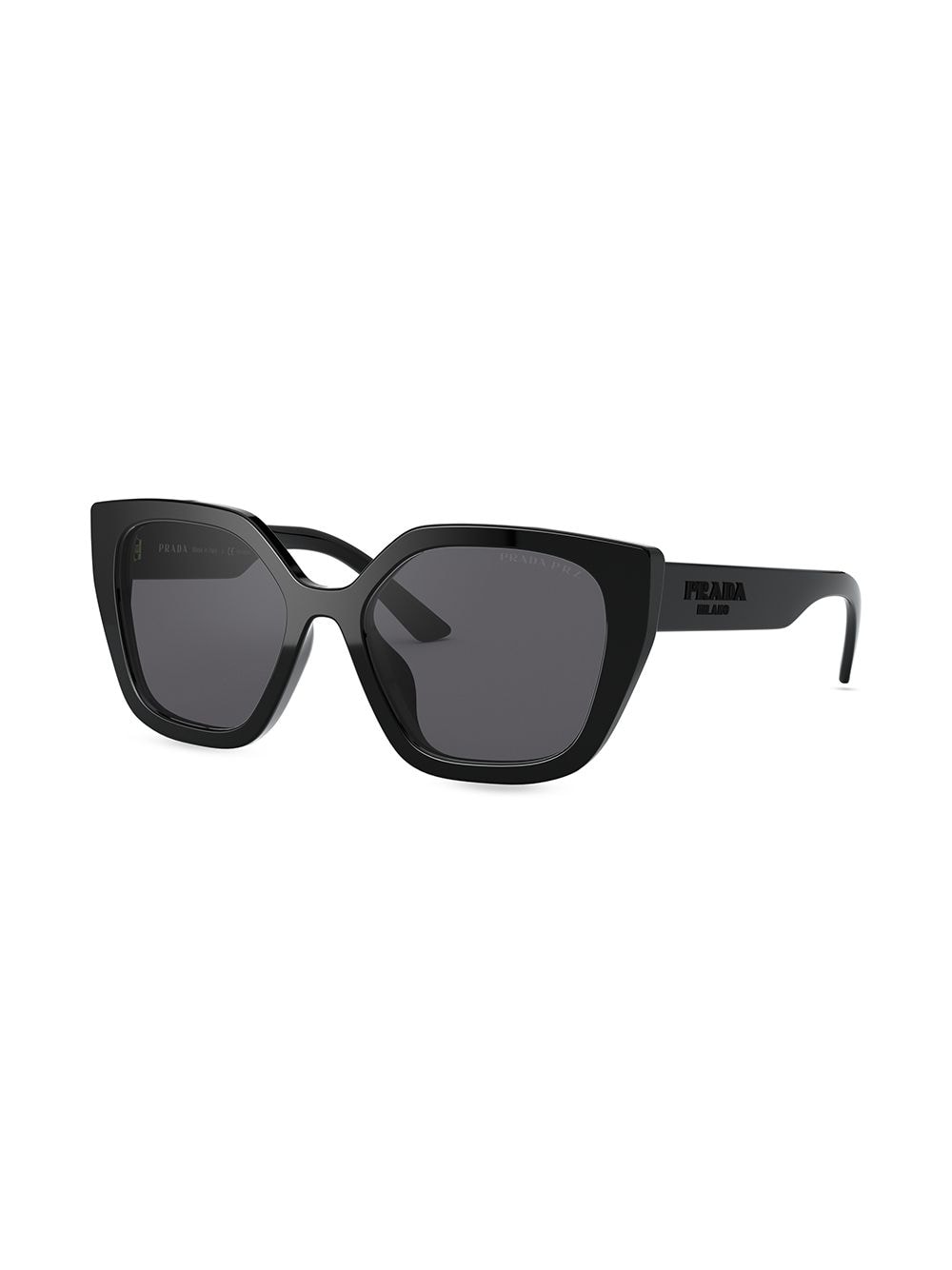 Shop Prada Oversized-frame Sunglasses In Black