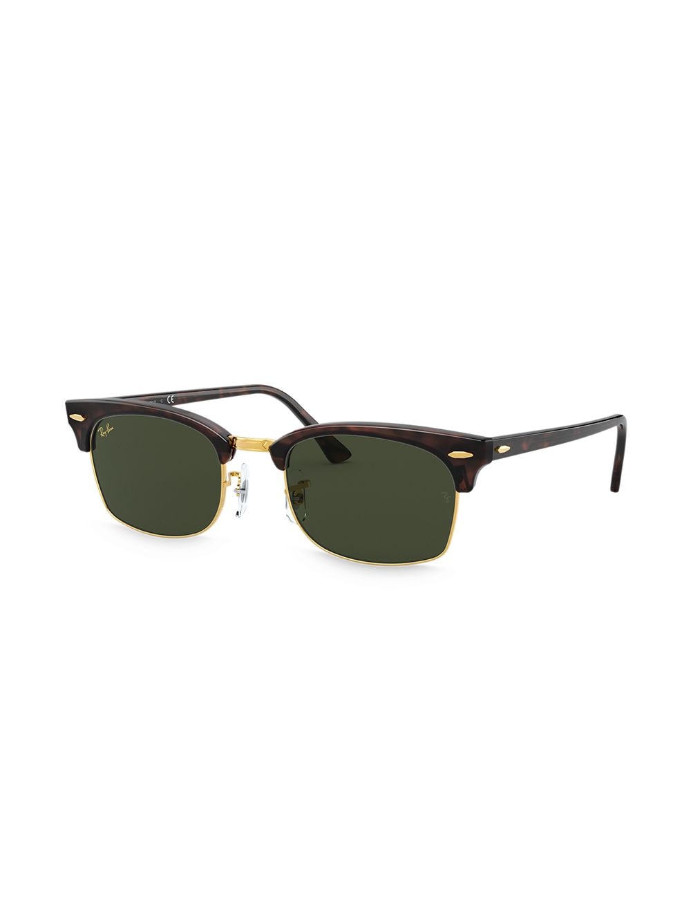 Ray-Ban Clubmaster zonnebril met vierkant montuur - Bruin