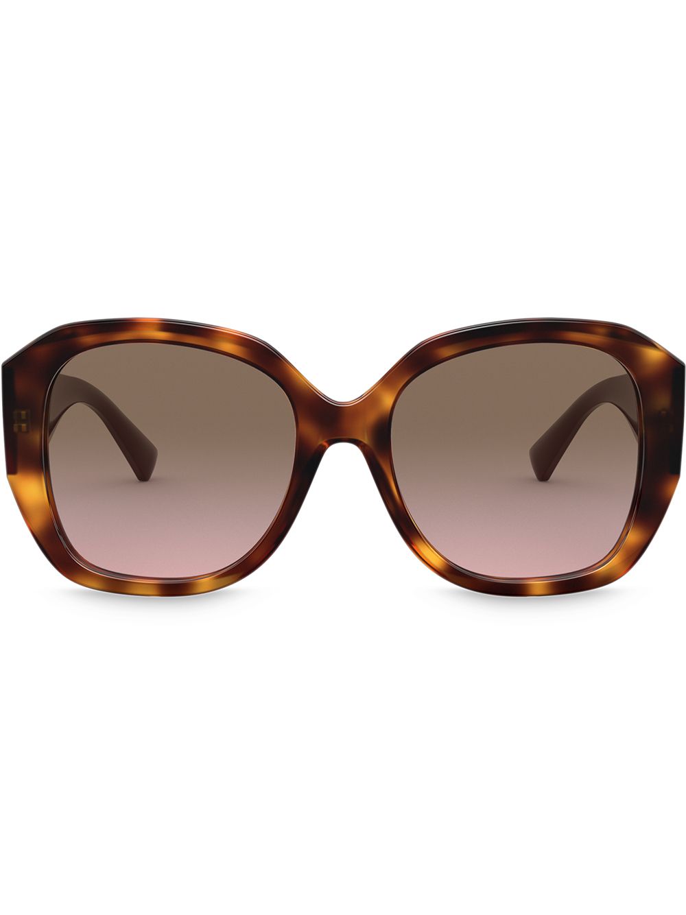 VALENTINO VLOGO TORTOISESHELL ROUND-FRAME SUNGLASSES