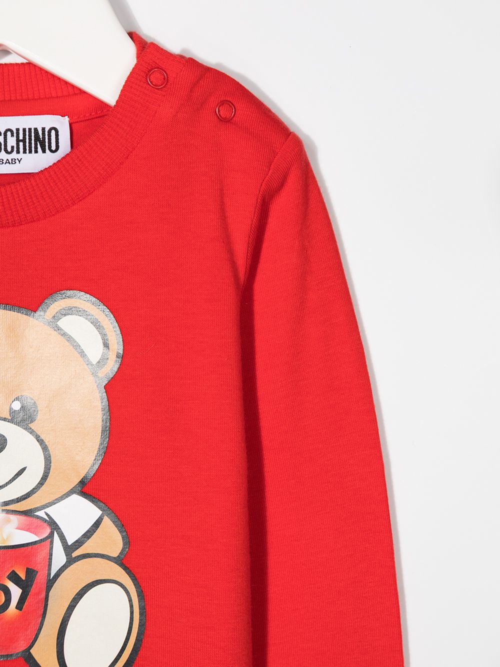 фото Moschino kids толстовка с круглым вырезом и принтом teddy bear