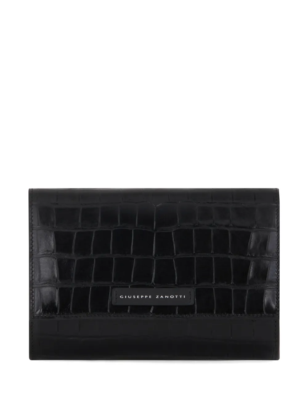Giuseppe Zanotti Ulyana crocodile-effect clutch | Black | Image 1