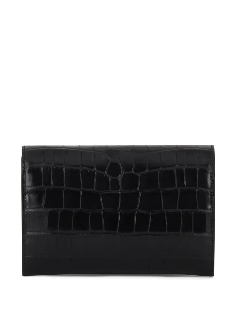 Giuseppe Zanotti Clutch met krokodillenleer-effect - Zwart