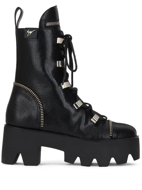 Giuseppe Zanotti botas militares con suela gruesa