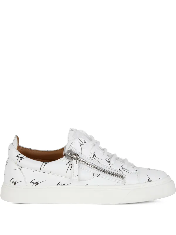 White zip up trainers Clearance