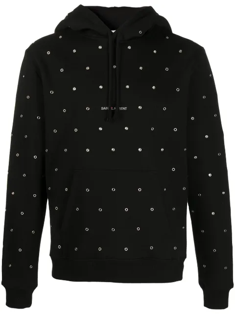 Saint Laurent eyelet detail hoodie