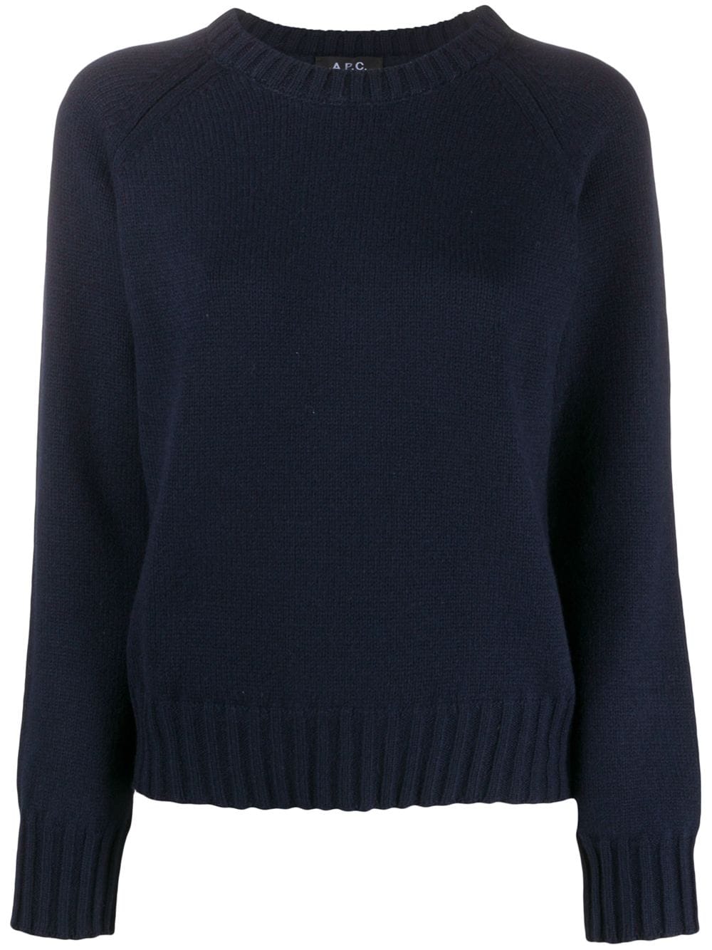 Shop Apc Alyssa Crew Neck Jumper In Blue