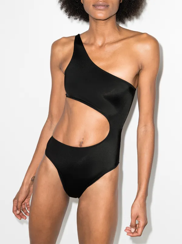 one shoulder cutout bodysuit
