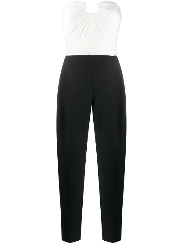 Alexander McQueen Strapless Bustier Jumpsuit - White
