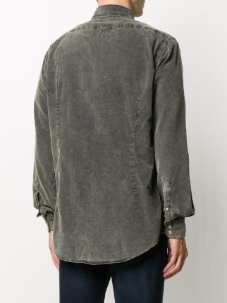 acid wash long-sleeve denim shirt展示图