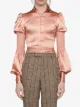 Gucci smocked puff sleeve satin shirt