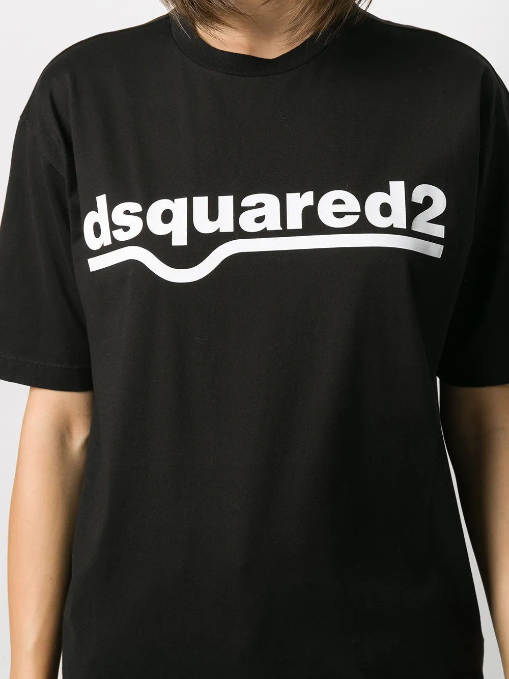DSQUARED2 T-shirt met logoprint Zwart