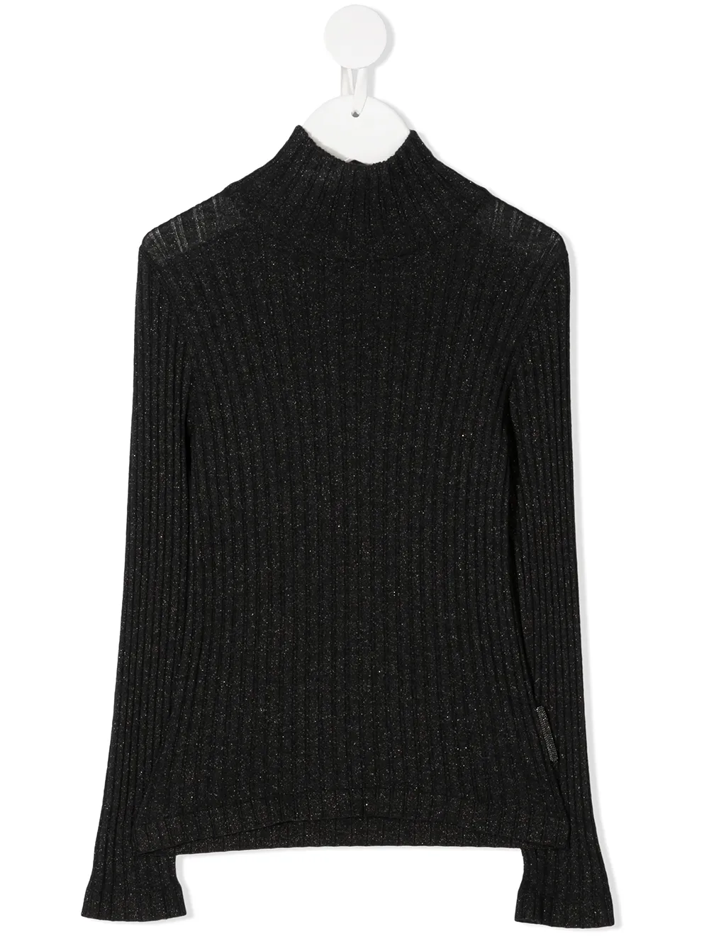 

Brunello Cucinelli Kids metallic ribbed-knit jumper - Grey