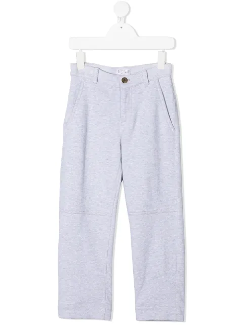 Brunello Cucinelli Kids بنطال بقصة مستقيمة