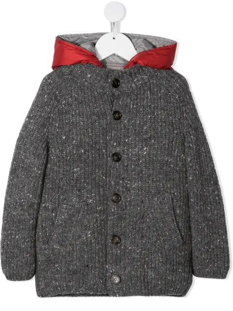 Brunello Cucinelli Kids معطف بهودي وأزرار