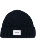 DONDUP ribbed logo beanie - Blue
