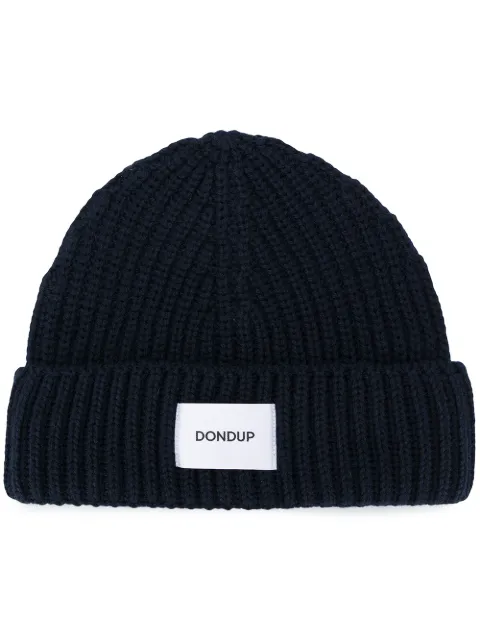 DONDUP ribbed logo beanie