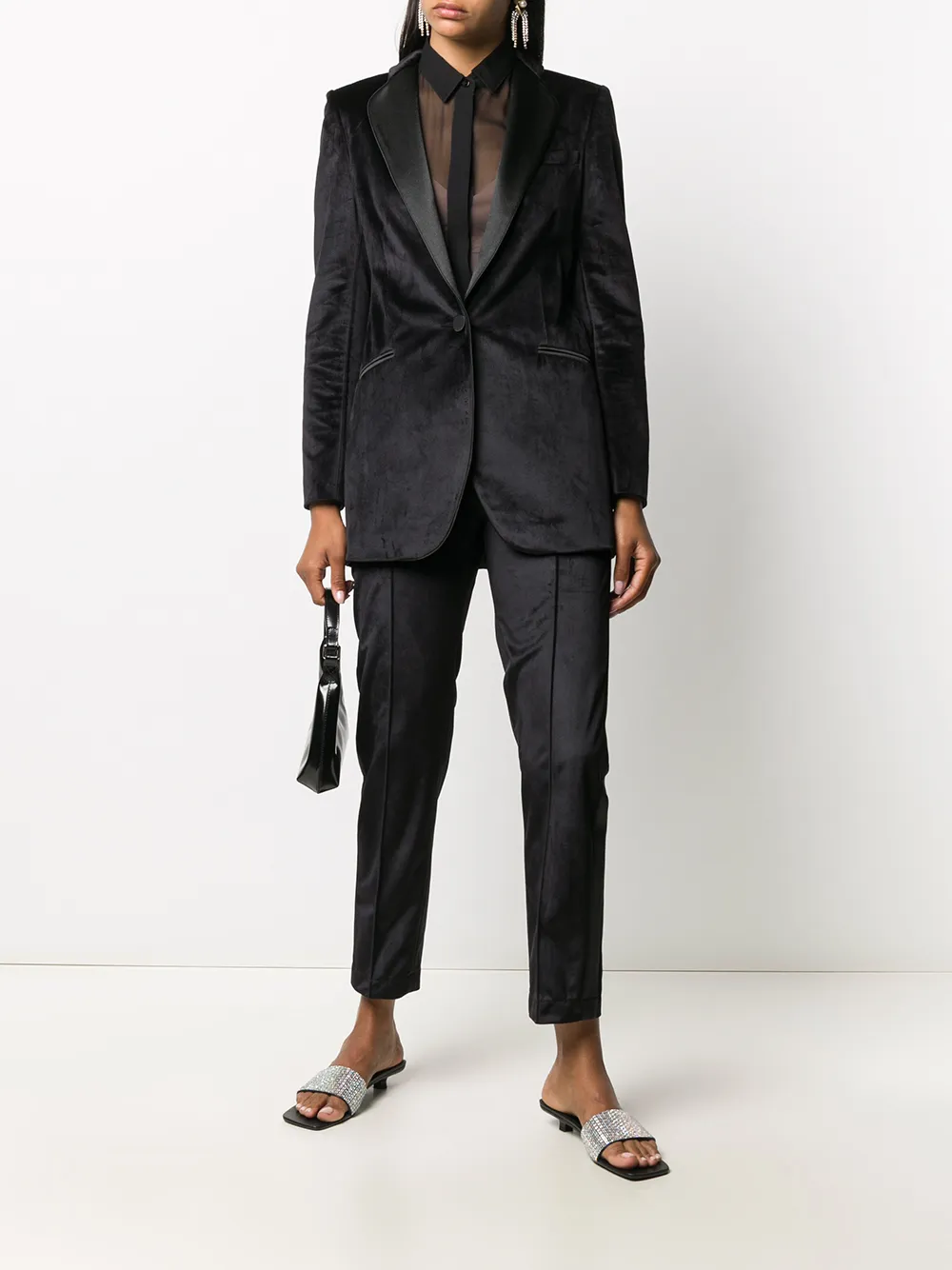 Image 2 of Hebe Studio textured longline blazer