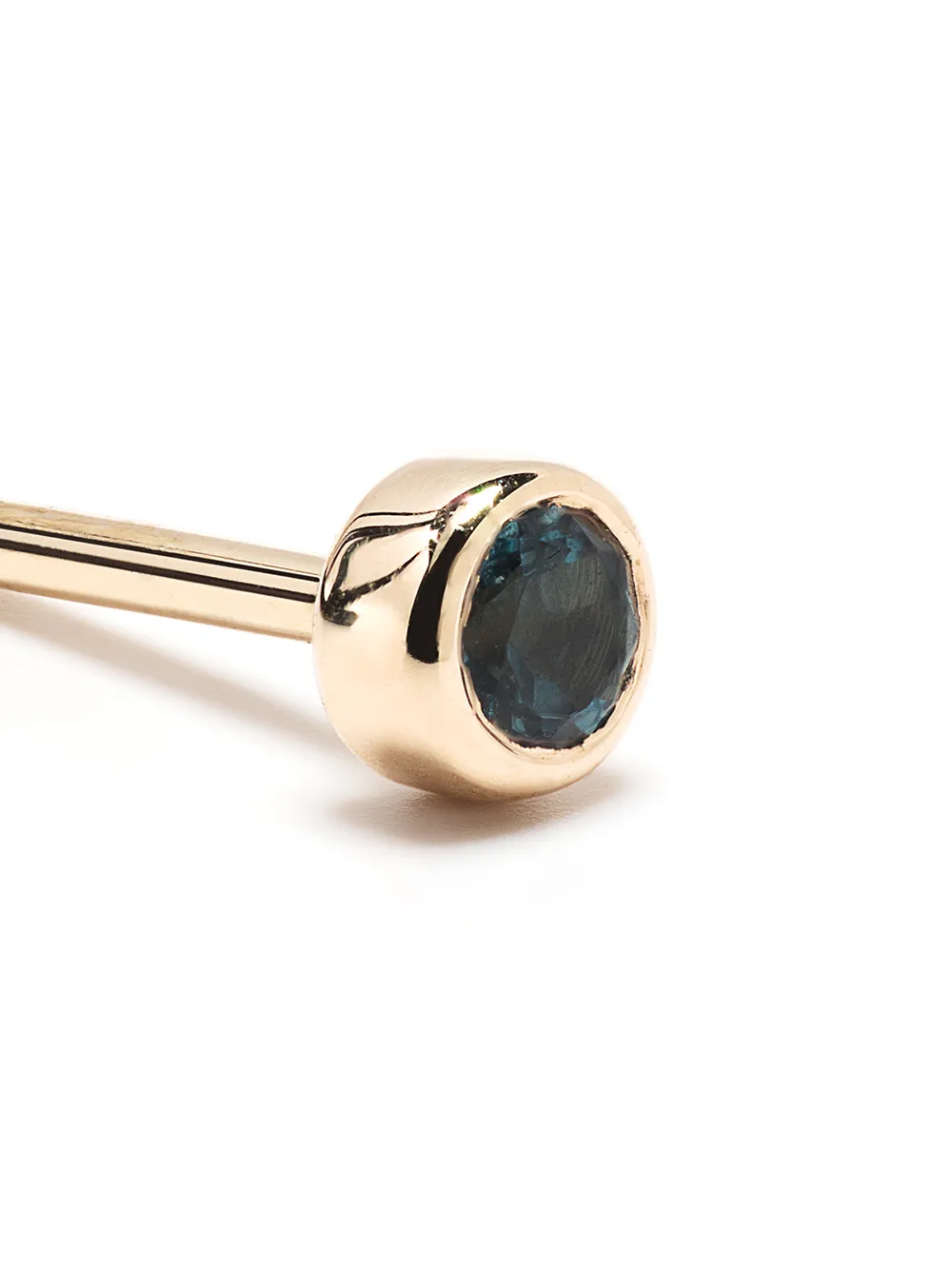 Maria Black 14kt Yellow Gold Blue Sapphire Dot Big Stud Earring In Gold