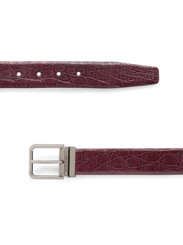 Dolce & Gabbana Buckled Leather Belt | Red | FARFETCH HU