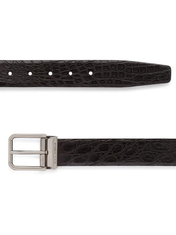 Dolce & Gabbana Buckled Leather Belt | Black | FARFETCH RO