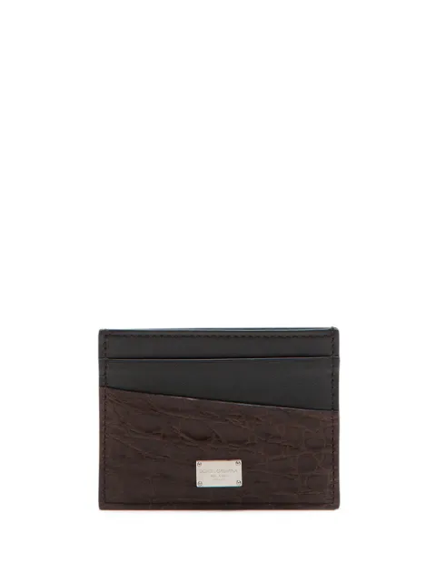 Dolce & Gabbana logo-tag leather card holder