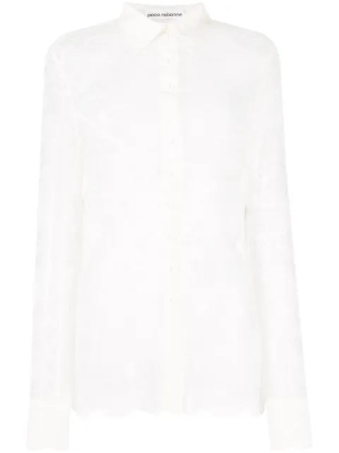 Rabanne sheer lace shirt