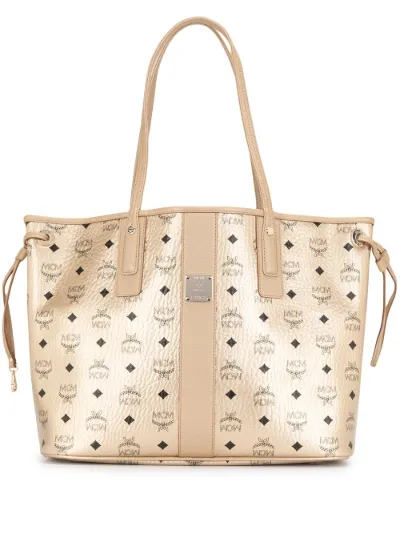 mcm liz reversible shopper large beige