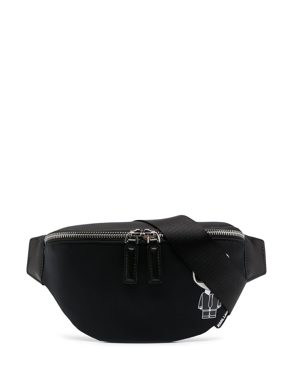 Karl Lagerfeld K/Ikonik Leather Medium Belt - Black for Women