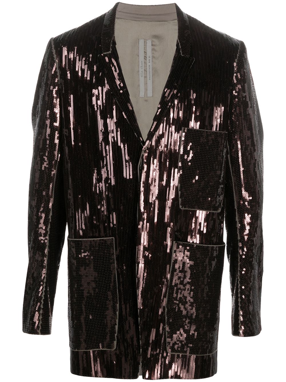 rick owens sequin blazer