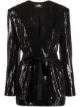 Image 1 of Karl Lagerfeld belted sequin-embellished jacket