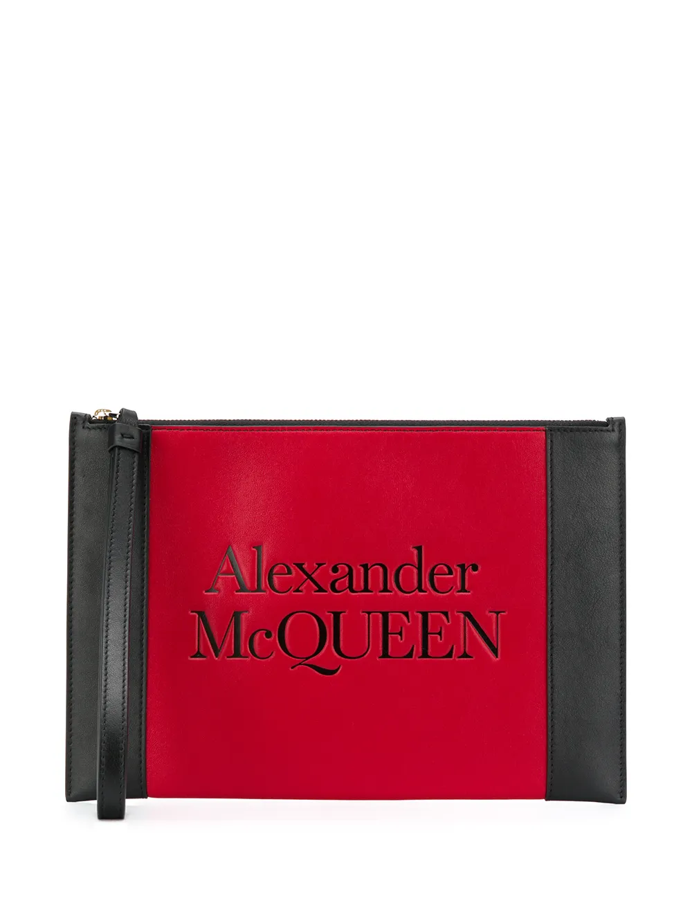 фото Alexander mcqueen клатч в стиле колор-блок с тисненым логотипом