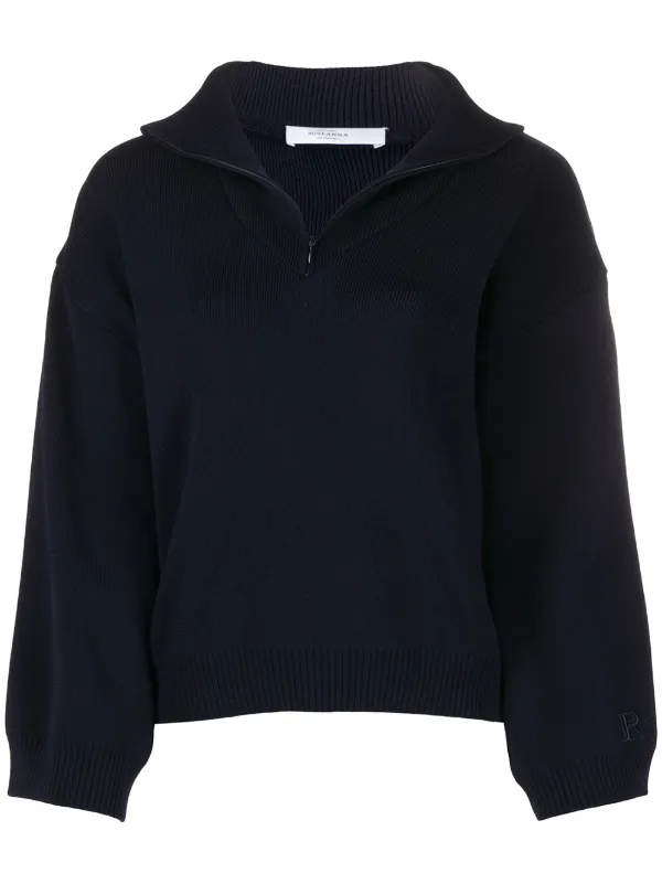 half zip knit jumper