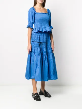 ruffled cropped blouse展示图