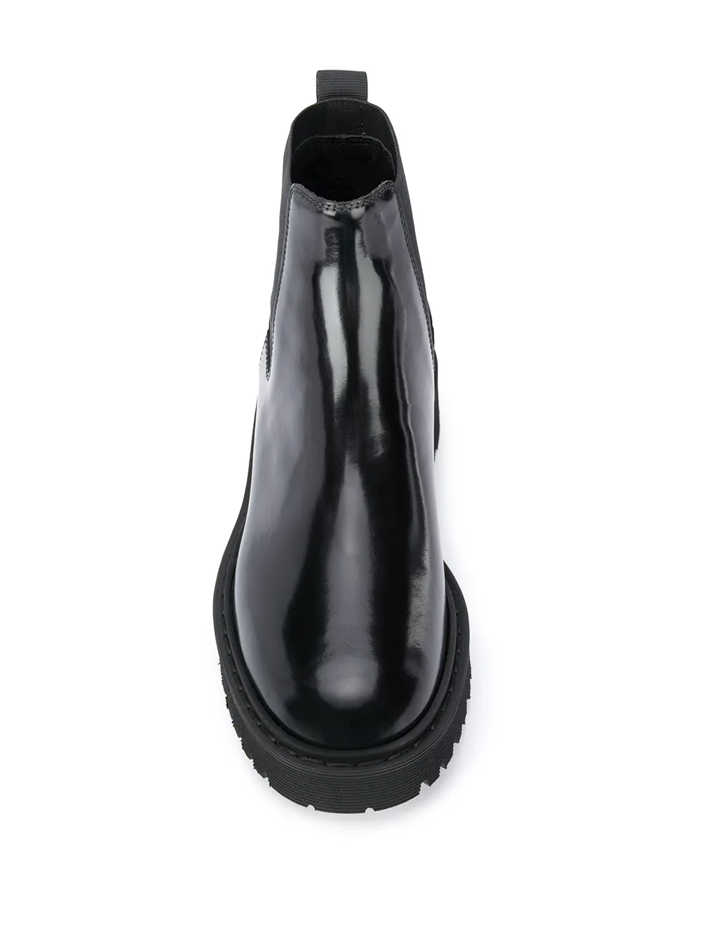Hogan patent leather chelsea boots Black