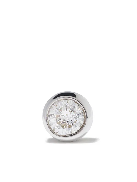Maria Black aretes Mega Dot en oro blanco de 14kt con diamante
