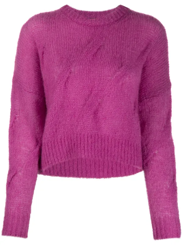 cropped crew neck jumper
