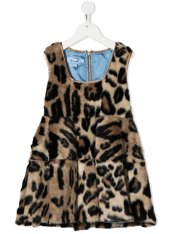 a line leopard print dress