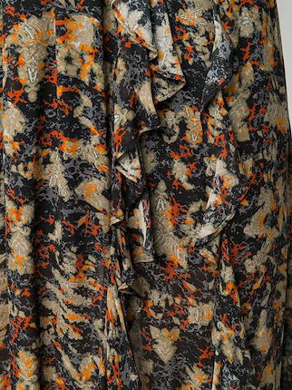 abstract-print flared dress展示图