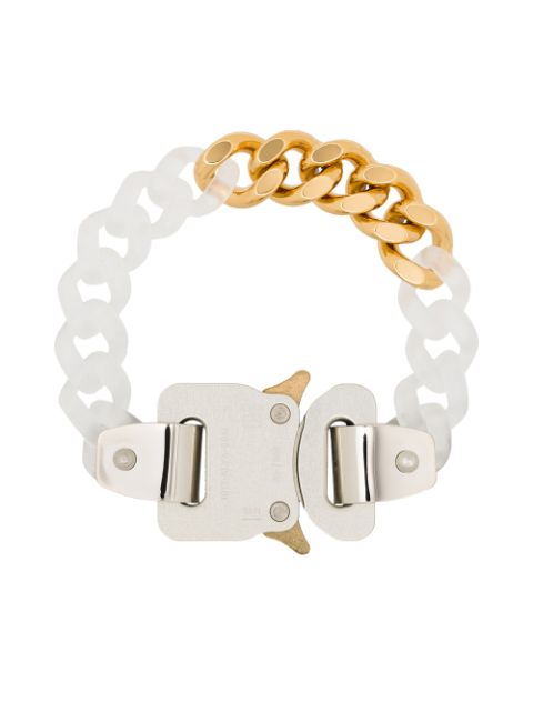 Shop white & gold 1017 ALYX 9SM clasp fastening bracelet with Express ...