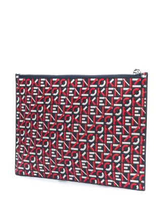 logo-print clutch bag展示图