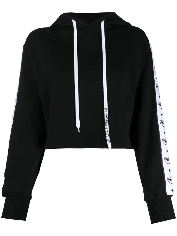 cropped drawstring sweatshirt