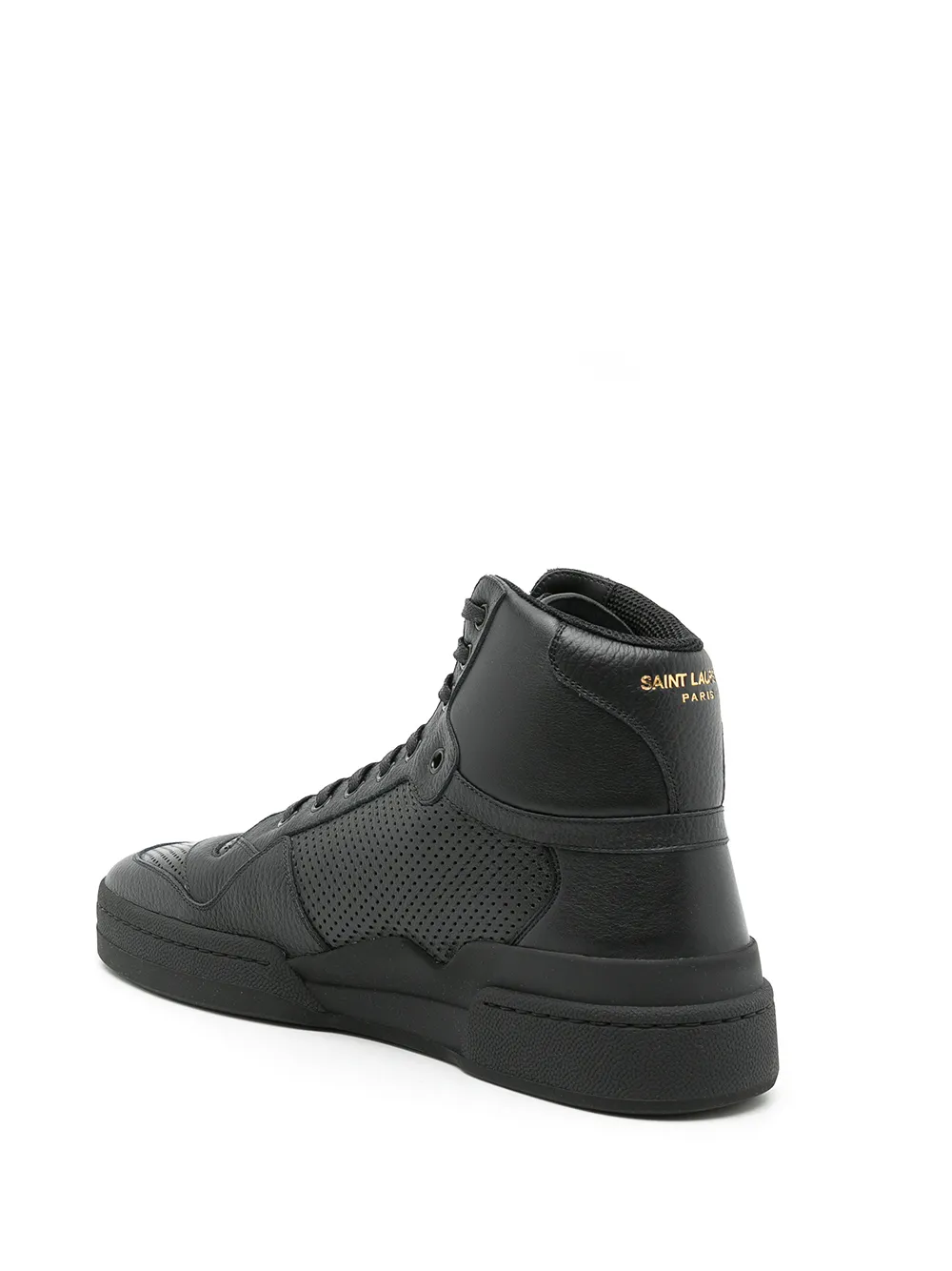 Shop Saint Laurent Sl24 High-top Sneakers In Schwarz