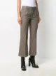 Saint Laurent houndstooth kick-flare cropped trousers