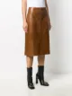 Saint Laurent A-line leather midi-skirt