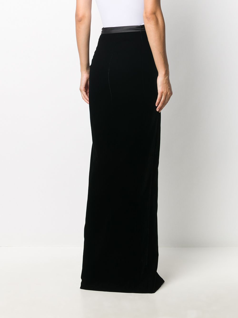 Saint Laurent Fluwelen maxi-rok Zwart