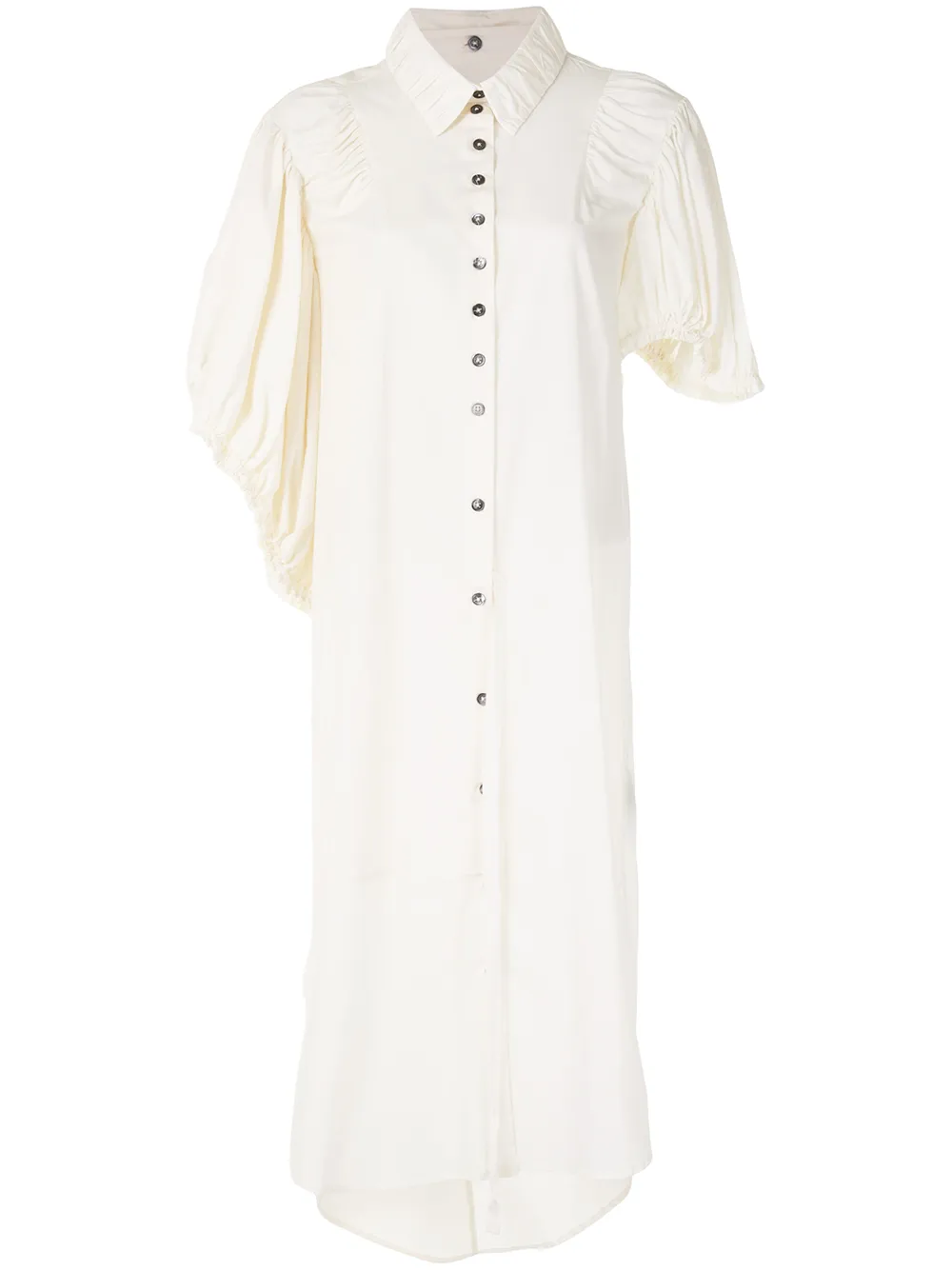 

Ann Demeulemeester camisa georgette con mangas farol - Blanco