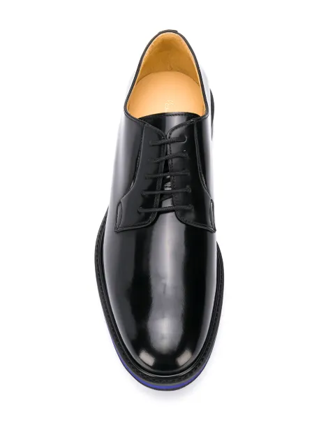 contrast sole derby shoes