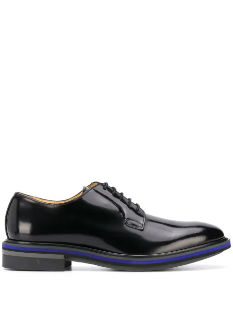 contrast sole derby shoes