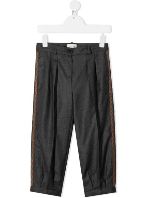 Gucci Kids - embroidered side-panel trousers